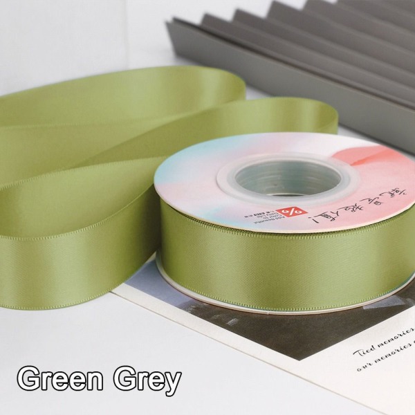 Satinband Rött band GRÖN GRÅ GRÖN GRÅ Green Grey