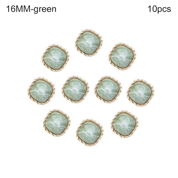 10 stk Tøjknapper Skjorteknapper GRØN 16MM10STK 10STK green 16MM10pcs-10pcs