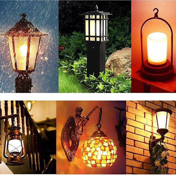 LED Flammeffekt Pære med Brændende Lys E14 E14