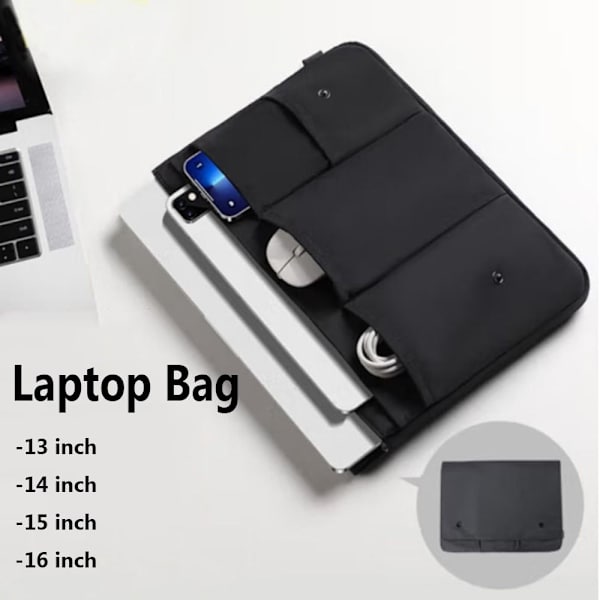 13 14 15 16 tommer håndtaske til bærbar computer SORT 14,1 TOMM Black 14.1 inch