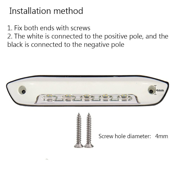RV Markise Lys LED Belysning SORT 12V 12V Black 12V-12V