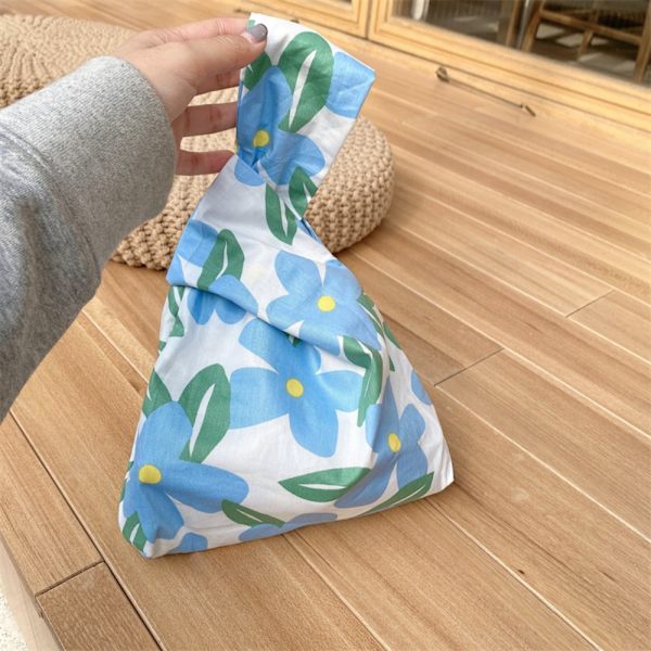 Knot Wrist Bag Handle Bag BLÅ blue