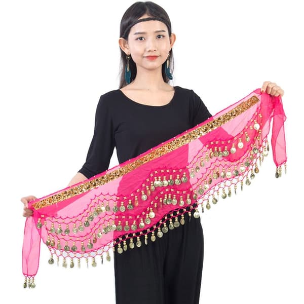 Magdansbälte Höftscarf VIT White