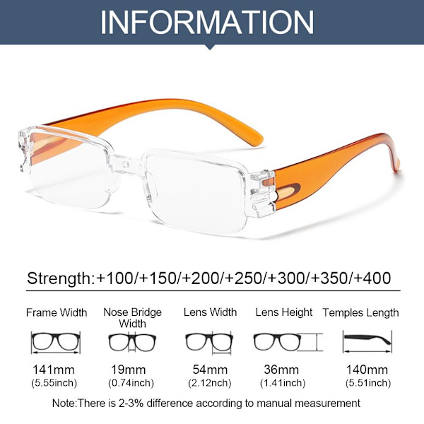 Läsglasögon Glasögon ORANGE STRENGTH 100 Orange Strength 100