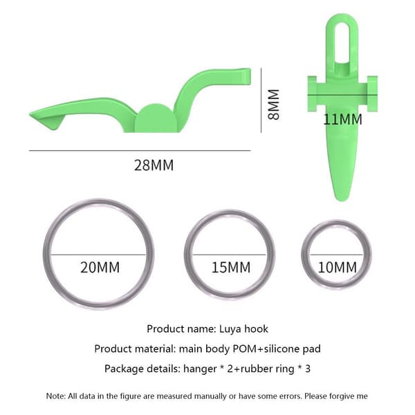 3 set Hook Secure Håller Lockhållare C C C