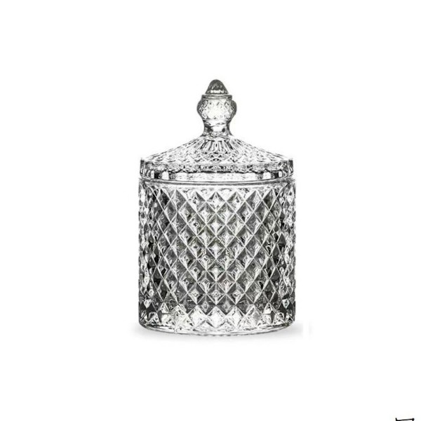 300/600 ML Glas Opbevaring dåse Diamant Candy Box TRANSPARANT transparent 600ml-600ml