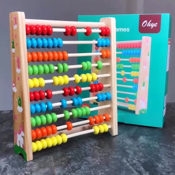 Puinen Abacus-laskentahelmi A A A