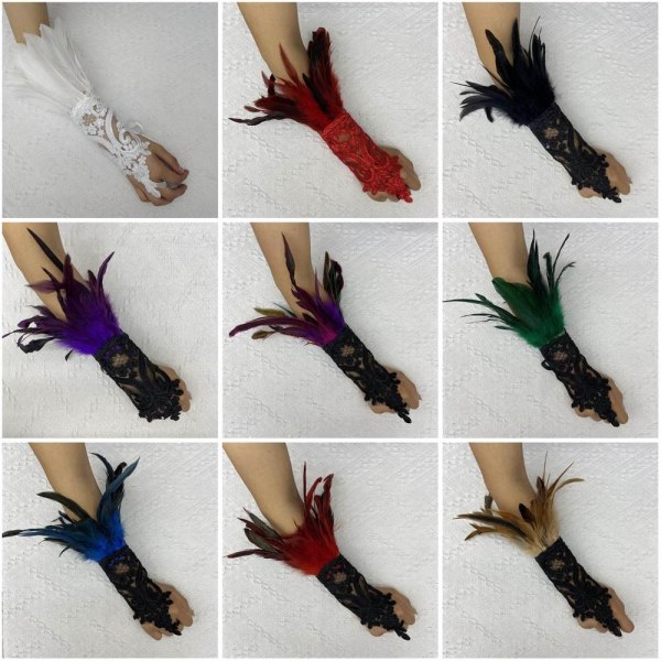Långa handskar Natural Feather 5 5 5