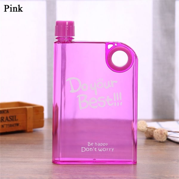 Flat vannflaske drikkeflaske ROSA pink
