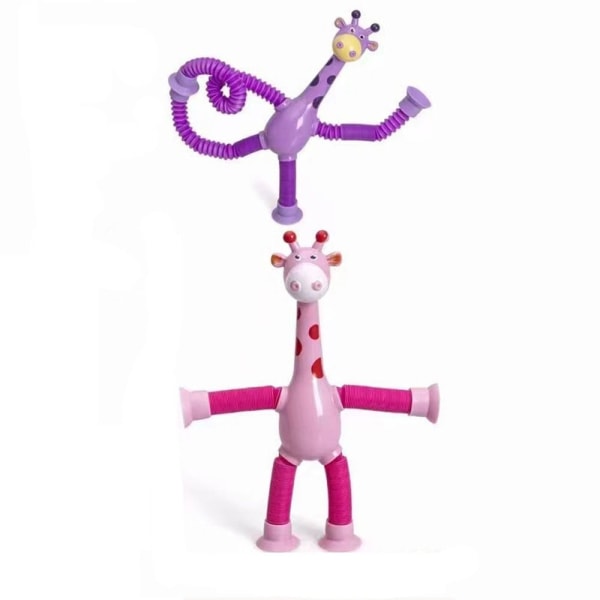 Giraffe Pop Tubes Dyre Sucker Leker LILLA Purple