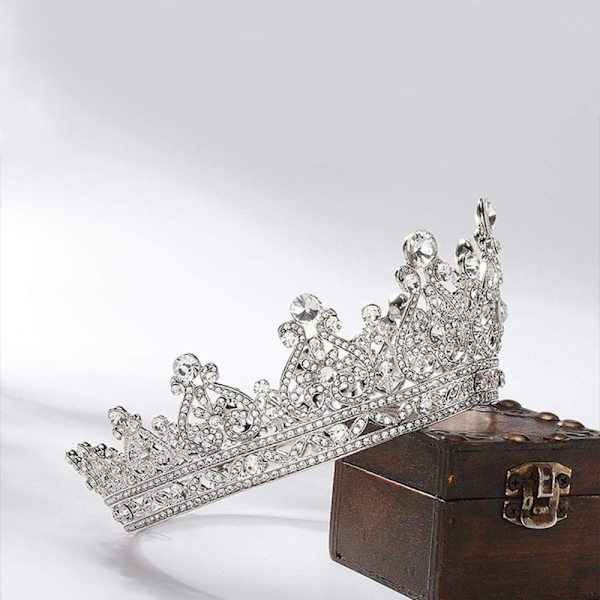 Crystal Crown Bride Queen Crown SILVER silver