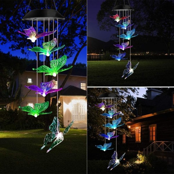 Wind Chimes Solar Butterfly Lights Wind Chimes Lights