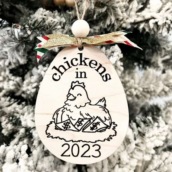 Juleæg Trævedhæng Julepynt A A A