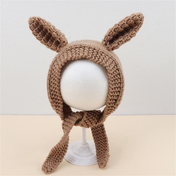 Neulottu hattu Rabbit Cap PINK pink