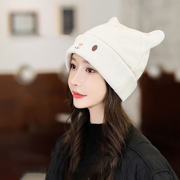 Knitting Cap Hat Pipo Bonnet BEIGE beige