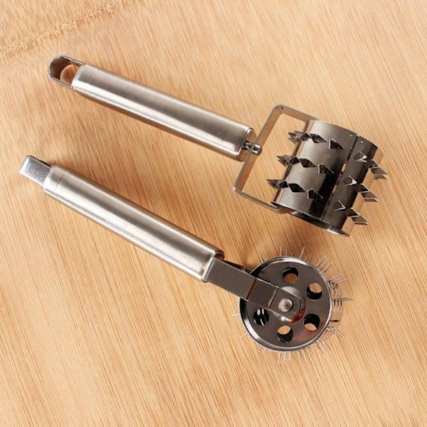 Rustfrit stål Kødtenderizer Rolling Steak Wheel Meat Hammer