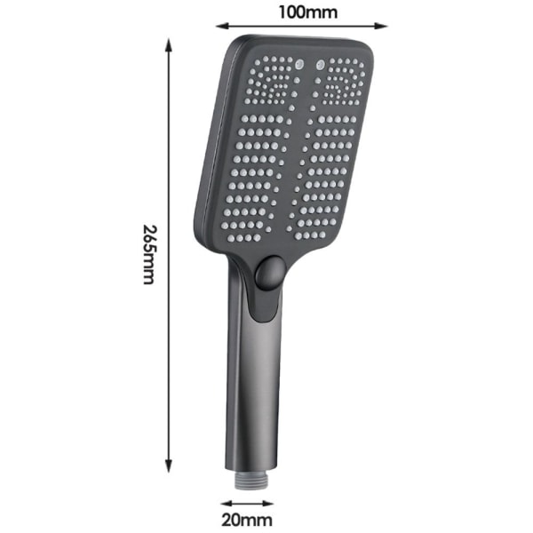 Duschhuvud Vattenbesparande sprinkler GRÅ grey