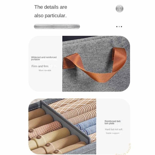 Klädförvaringslåda Underkläder Förvaringslåda KHAKI khaki