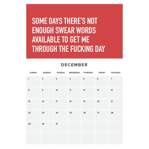 Voksenliv er hårdt 2025 Kalender Sjov Månedlig Kalender Væghængt