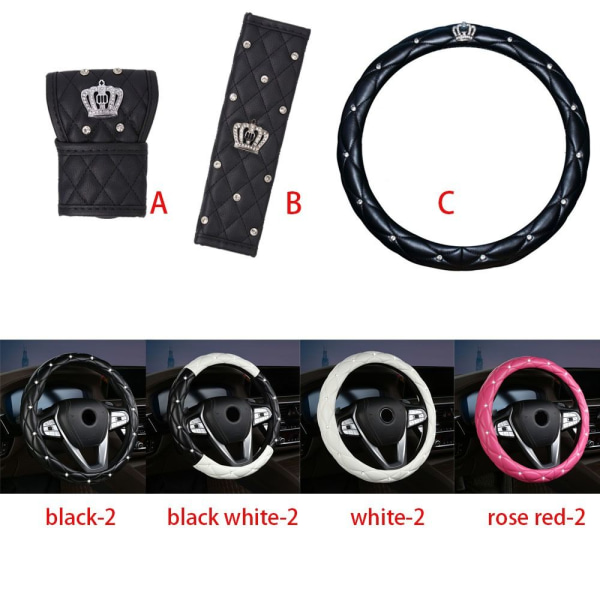 Rattdeksel Auto Hjuldeksler SVART HVIT-2 SVART black white-2