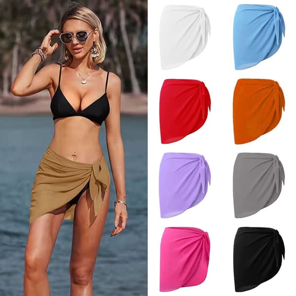 Chiffon badedrakt Beach Short Cover BLÅ blue