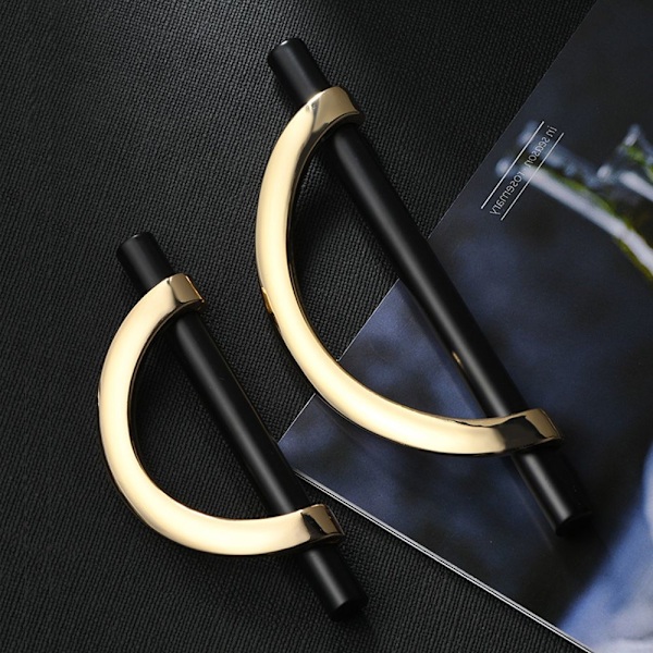 Dørhåndtak Skap Håndtak GULL&SORT 96MM gold&black 96mm