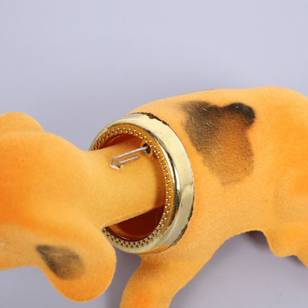 Bilpynt Rystende Hundedukke GUL yellow