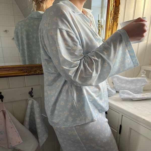 2 STK PJ Sett Pyjamasantrekk GUL L L Yellow L-L