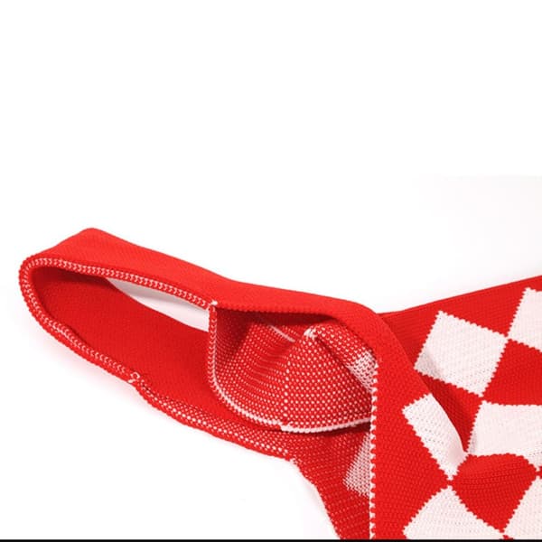 Knit Handbag Kangaskassi PUNAINEN red