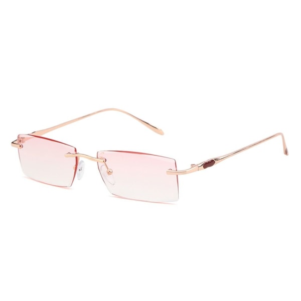 Anti-blått ljus Läsglasögon Fyrkantiga glasögon ROSA STYRKA Pink Strength 350