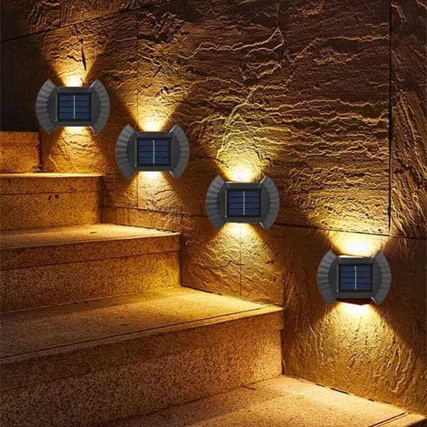 LED Solar Light Utvendig Vegglampe WARM LIGHT-8LED WARM warm light-8LED