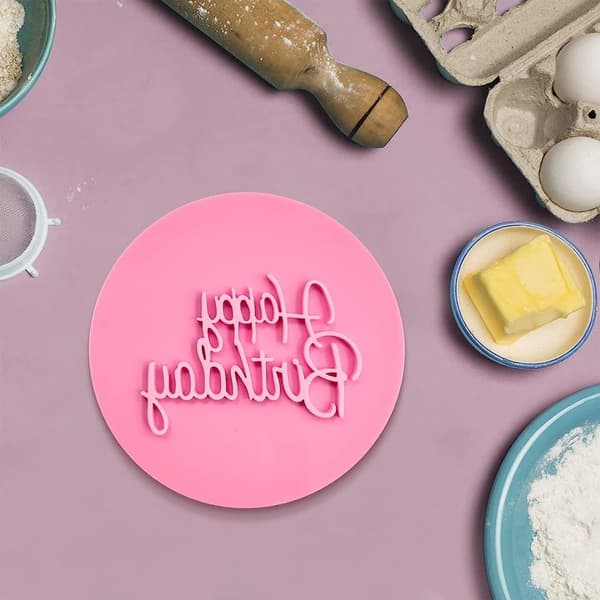 2st Grattis på födelsedagen Cookie Embosser Bakstämpel 2ST 2ST 2pcs