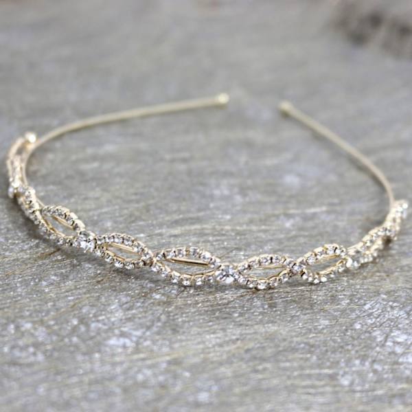 Rhinestone Hårbøyle Brudehårtilbehør SILVER3 SILVER3 Silver3