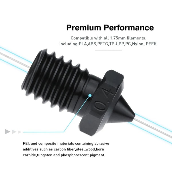 1 kpl E33D V6 suutin 3D-tulostimen suutin 0,8 mm 0,8 mm 0.8mm