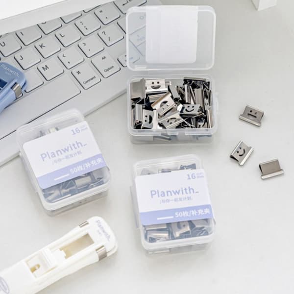 Push Papirclips Pusher Sæt 50 STK REFILLS SÆT 50 STK REFILLS SÆT 50pcs Refills set