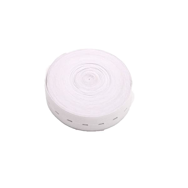 Elastisk linning justerbare knappehull white