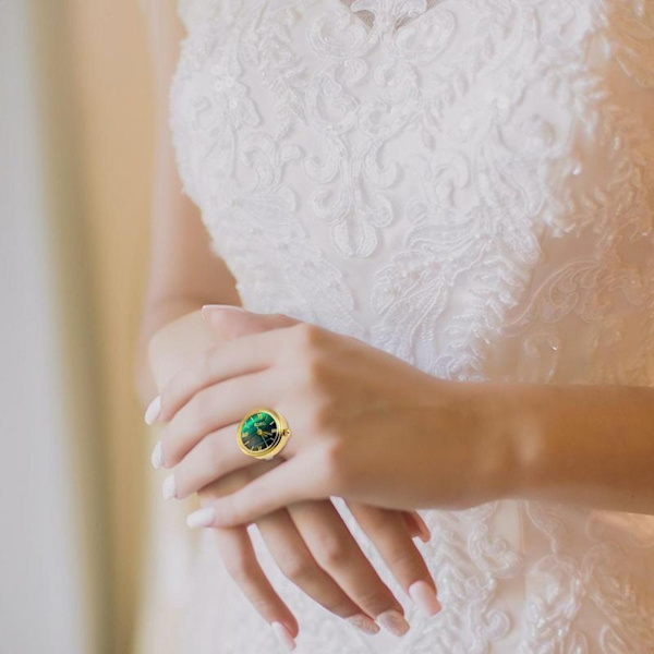 Mini Green Watch Ring Watch GRÅ&SILVER Gray&silver