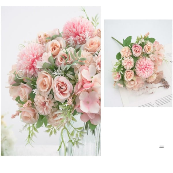 Simuler kunstige blomster Kunstig blomst LYS ROSA LYS Light Pink