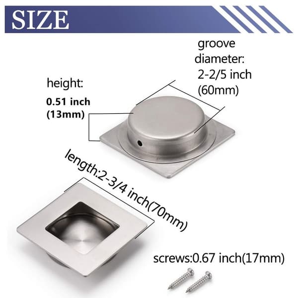 Skyvedør Pull Flush Trekker 1 STK 1 STK 1pc