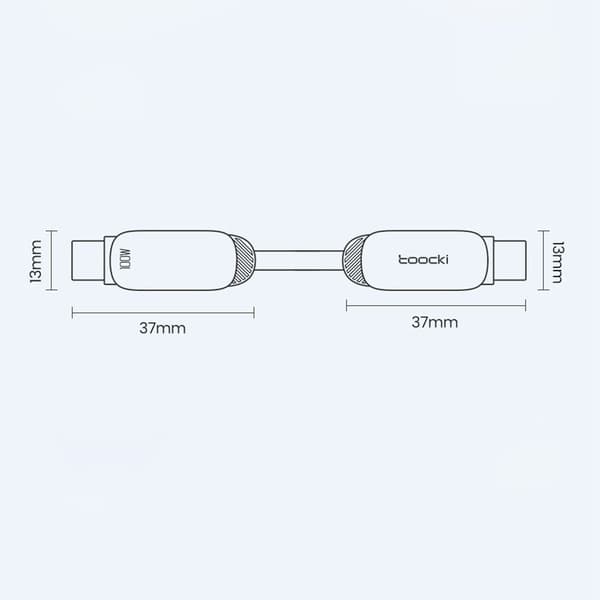 Mobil datakabel Laddkabel BLÅ 2M Blue 2m