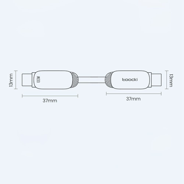 Mobil Datakabel Ladekabel BLÅ 2M Blue 2m