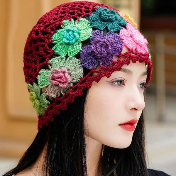 Hul Baotou Cap Strikke Ull Cap SORT black