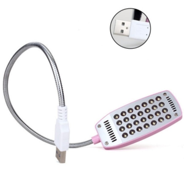 Läslampa Led USB Book Light ROSA pink