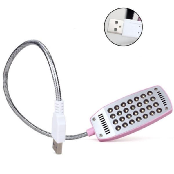 Lukulamppu Led USB -kirjan valo PINK pink