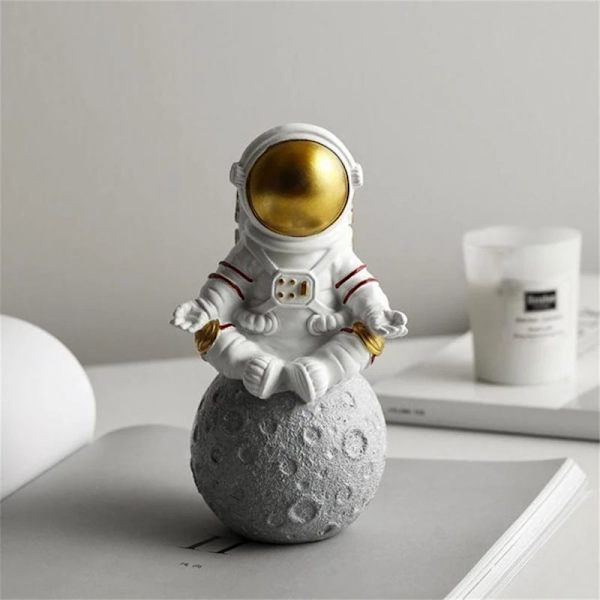 Astronautfigurer Rommann Måneskulptur Dekorativ E E E