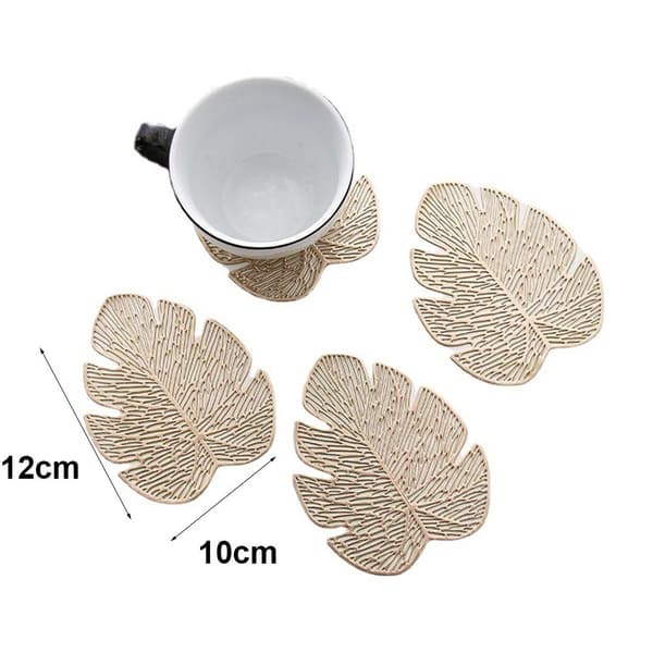 5kpl ontot lasinaluset PVC-tabletti KULTA Gold