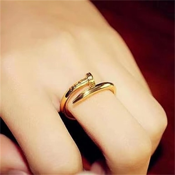 Twist Nail Ring Love Friendship Ring GOLD 9 Gold 9