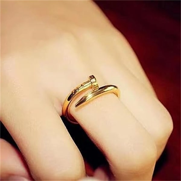 Twist Nail Ring Love Friendship Ring SILVER 7 Silver 7