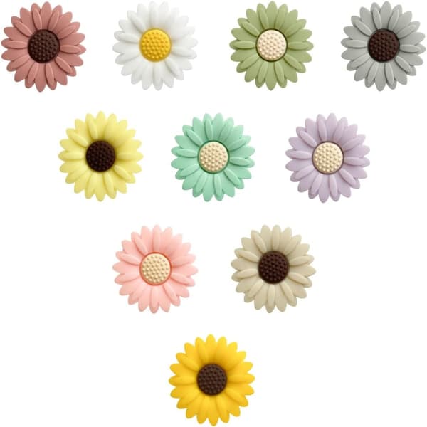 Solros Pärlor Daisy Silikon Pärlor Daisy Blomma Pärlor
