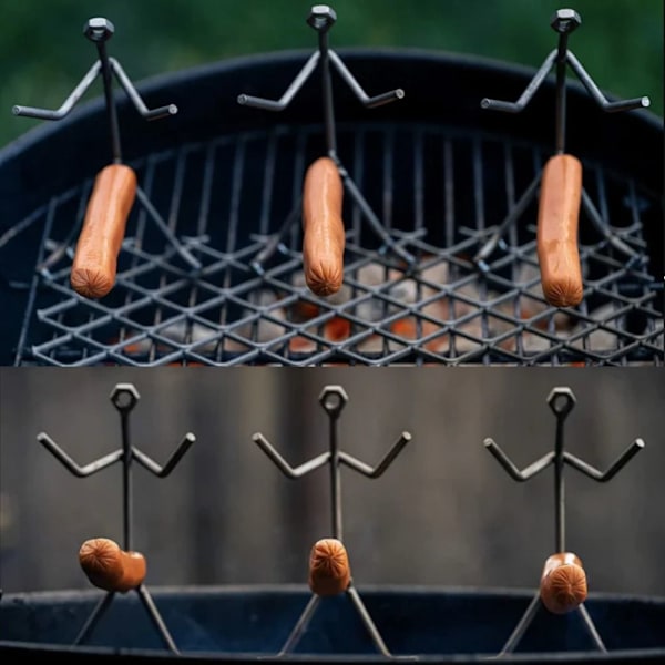 Grillpølseholder Pølsebrødstativ Ovnsstativ 1PC